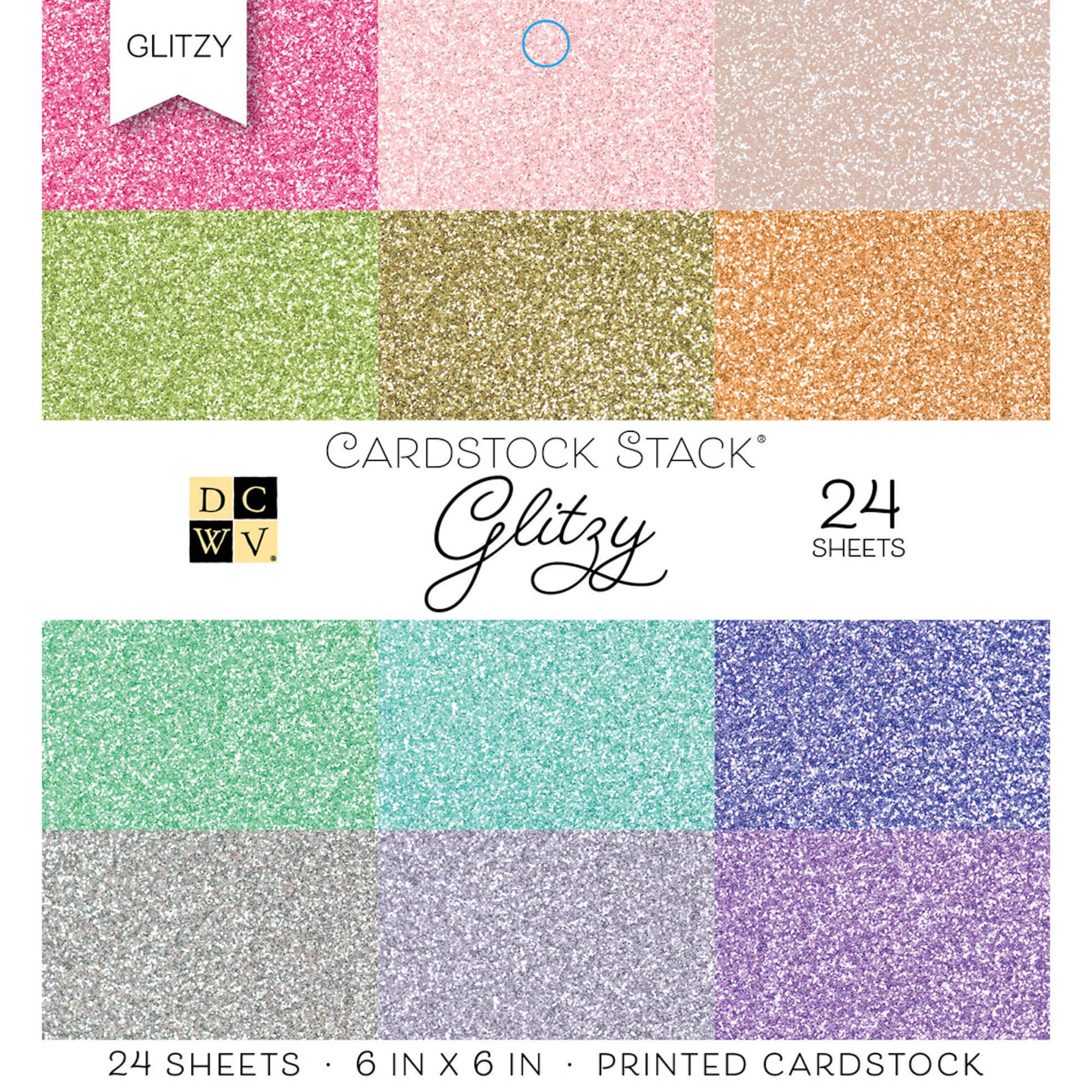DCWV® Giltzy Cardstock Stack® Paper Pad, 6" x 6"